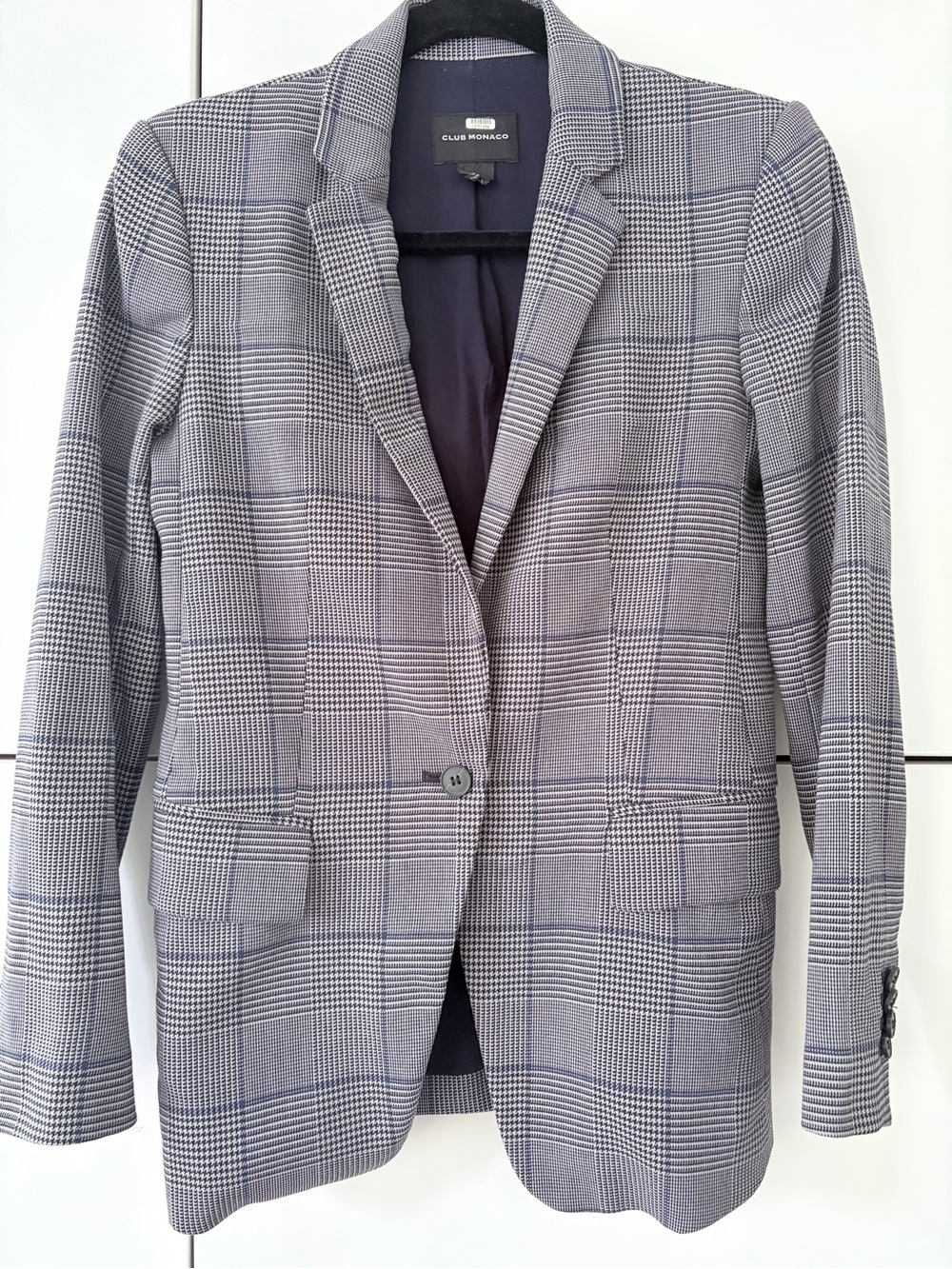 Club Monaco Gray Glen Plaid Blazer, Women's size 2